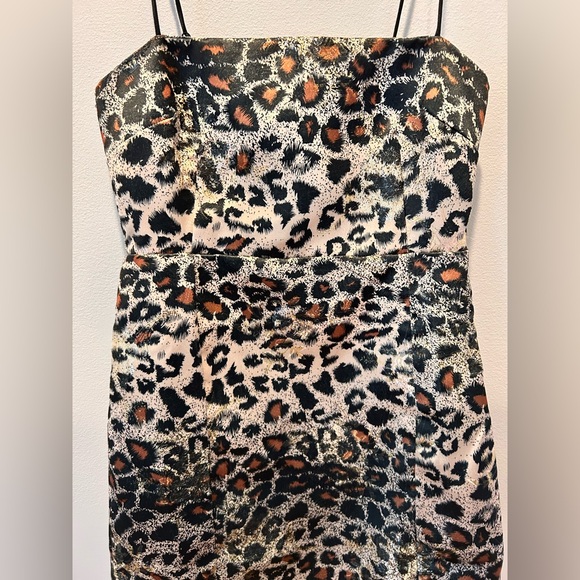 Urban Outfitters Cheetah Print Mini Dress XS NWT Brown Black - Picture 5 of 8